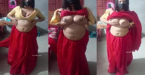 पटना भाभी लाल साड़ी उतारकर बड़े बूब्स दबाती है सेक्सी वीडियो