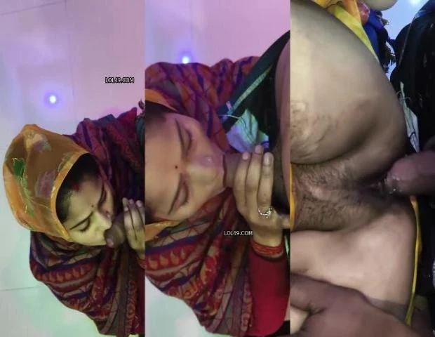 भोजपुरी संस्कारी भाभी घूँघट पहने देवर को ब्लोजॉब दिया वीडियो