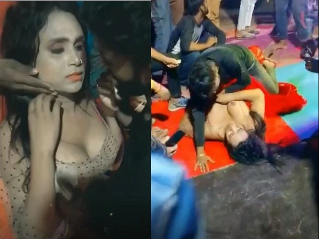 बिहारी नाचने वाली औरत की नंगी चुचि से खिलवर पब्लिक के सामने वीडियो